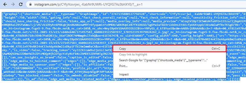 Highlight and copy the entire source code of the page